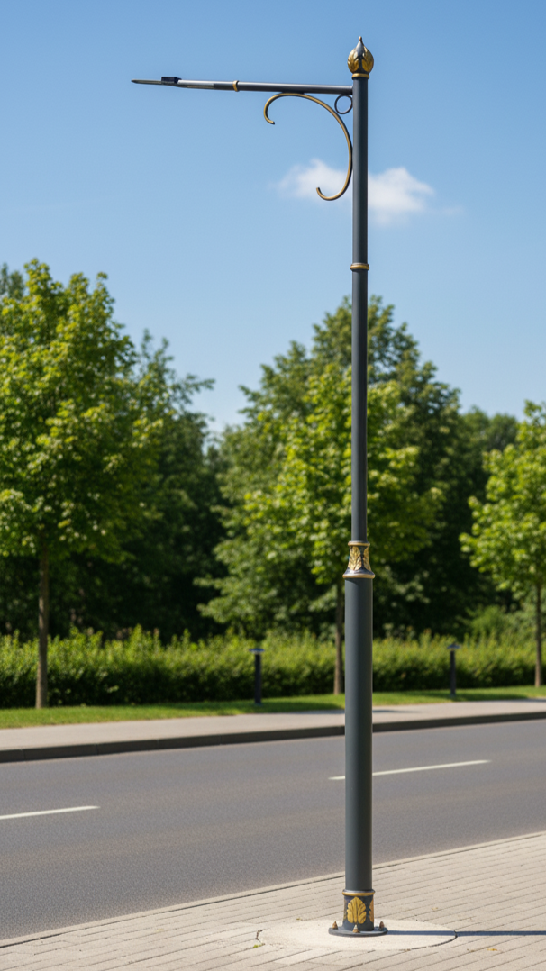 Decorative LED street light pole design 7